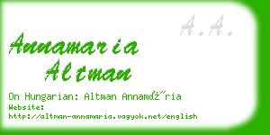 annamaria altman business card